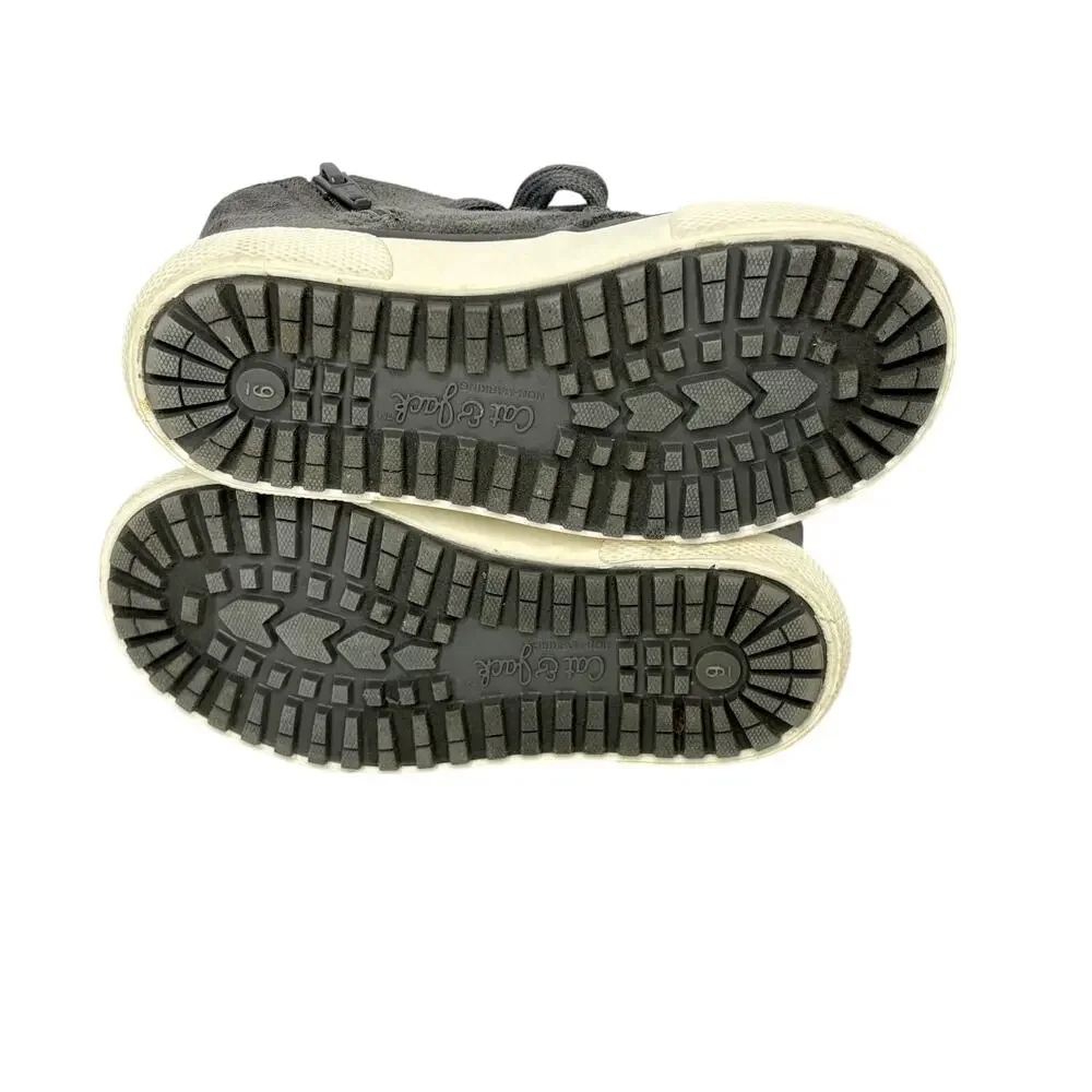 Cat &‎ Jack Faux Suede High Top Boots 9 Gray Toddler Boy Casual Desert Brogan